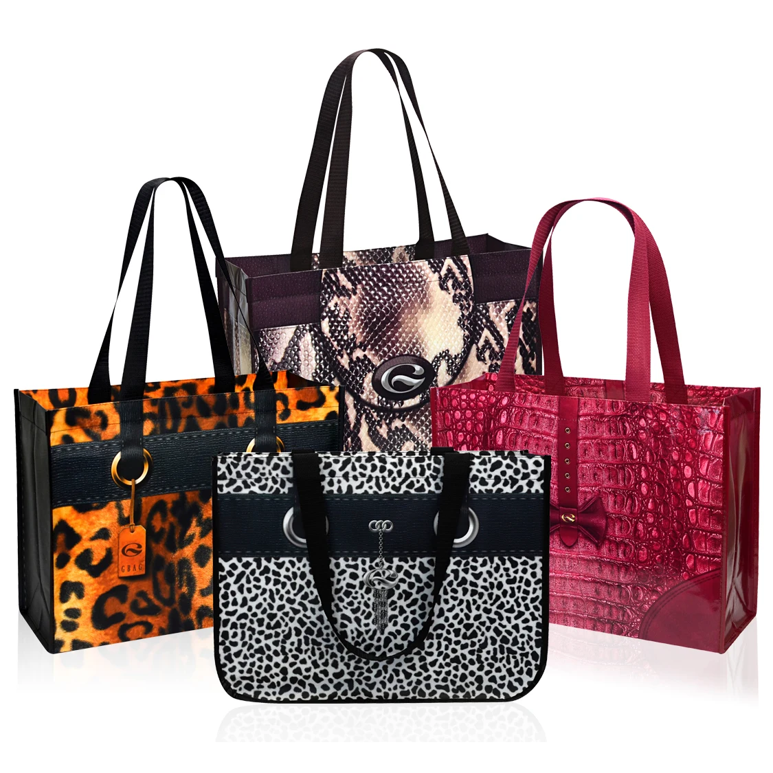 Premium Grade 135g Laminated Non-Woven Reusable Shopping Tote Bag 16"x12"x6" 1