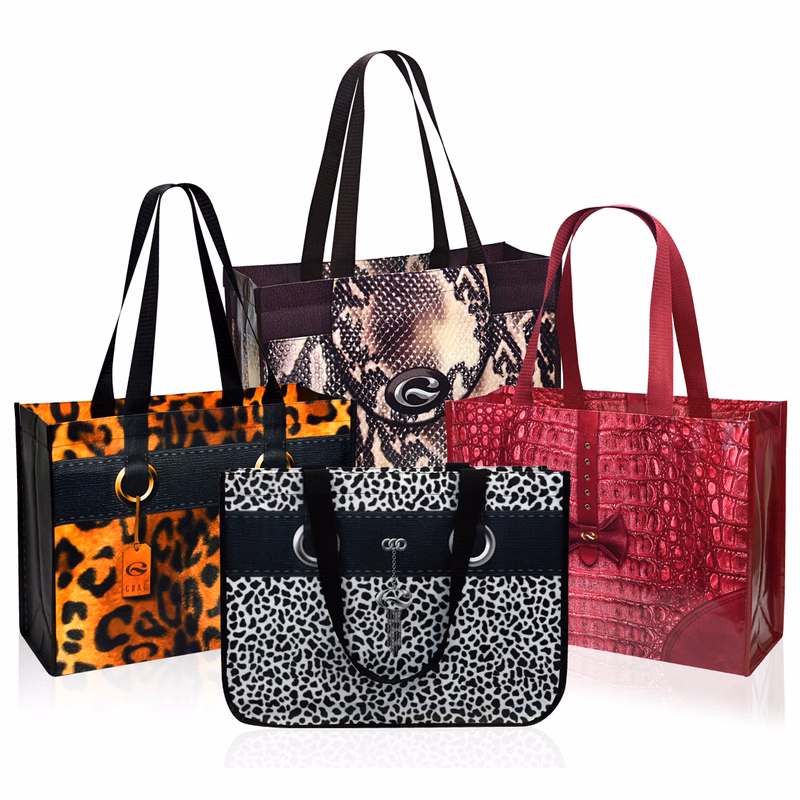 Premium Grade 135g Laminated Non-Woven Reusable Shopping Tote Bag 16"x12"x6"