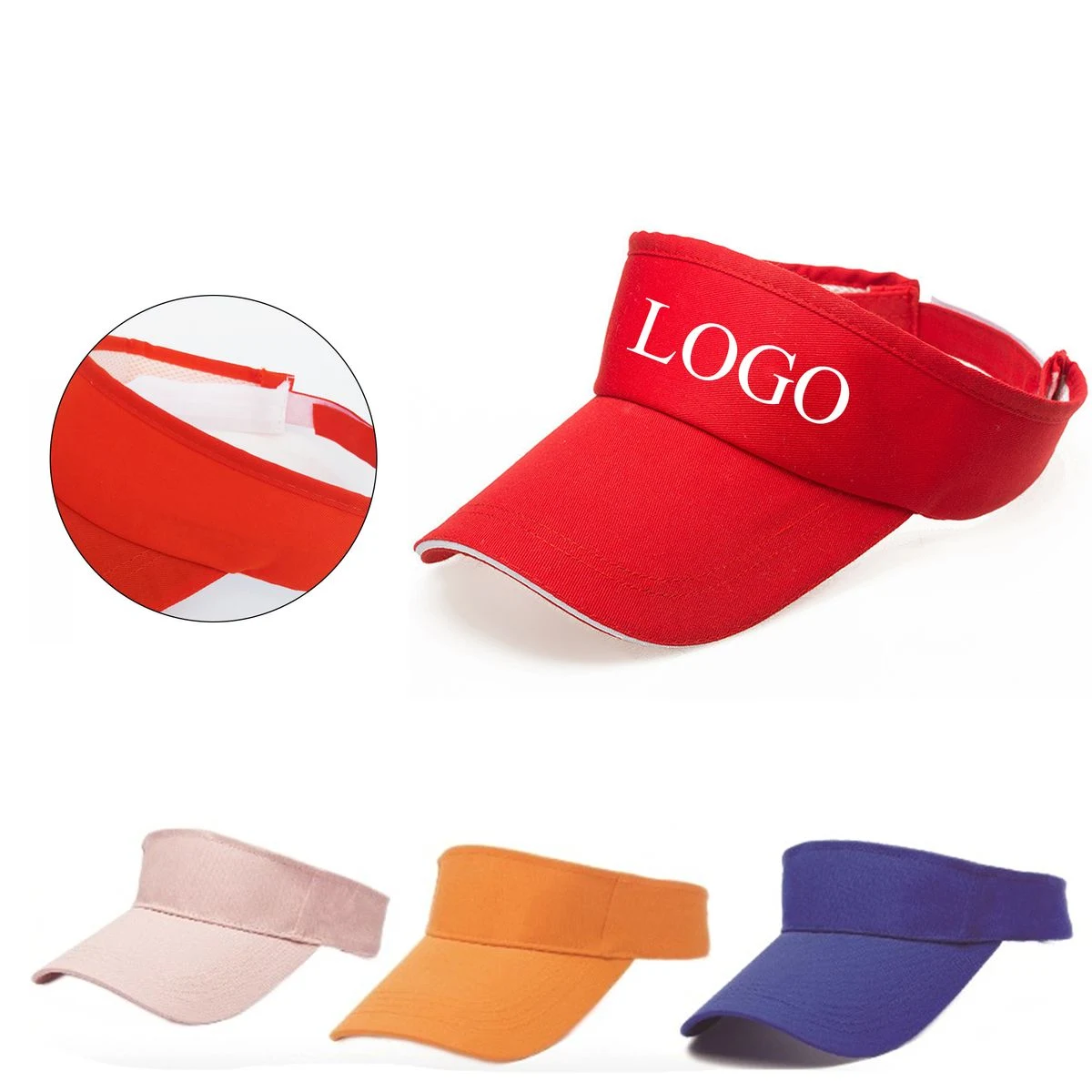 Unisex Adjustable Plain Sun Visor Hat 1