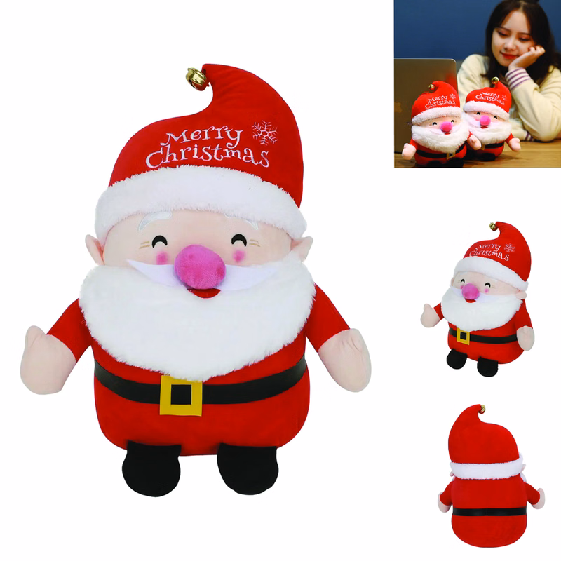 Santa Claus Plush Toy with Logo on Hat