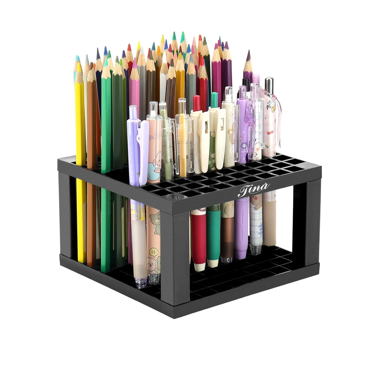 Art Supply 96 Hole Plastic Pencil & Brush Holder 1