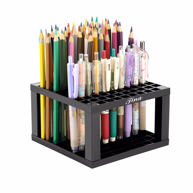 Art Supply 96 Hole Plastic Pencil & Brush Holder