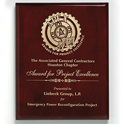 Aberdeen Rosewood Laser Plaque 1