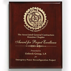 Aberdeen Rosewood Laser Plaque