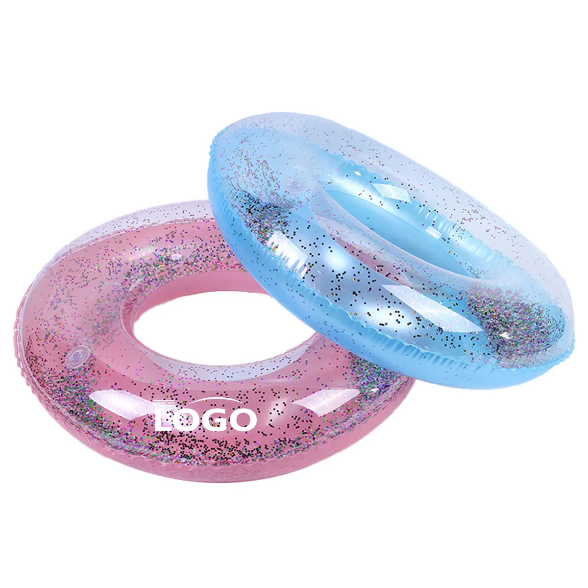 18-wire PVC transparent flash inflatable swimming ring 1