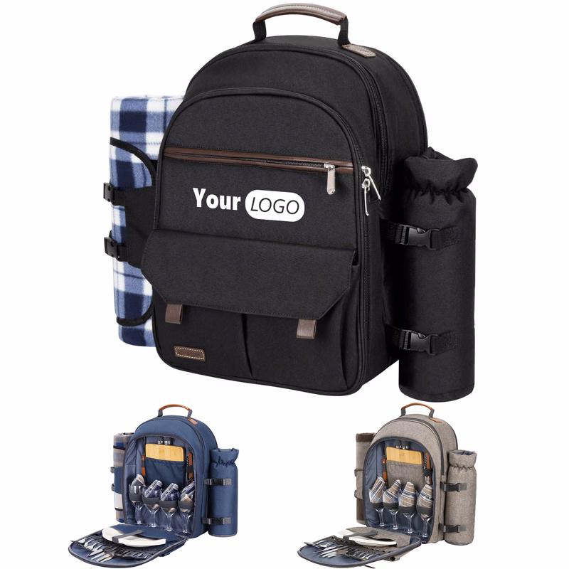 Oxford 4 Person Insulated Cooler Wine Pouch Picnic Lunch bag