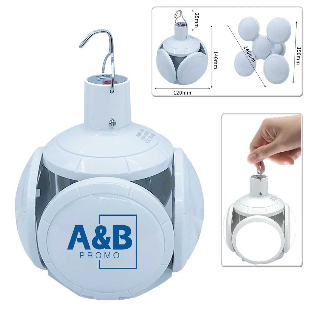 2400mAh Plastic Folding Camping Lantern 1