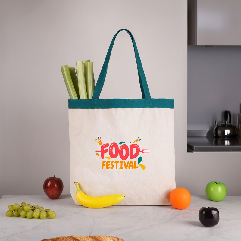 12 oz Cotton Canvas Tote Bag: 17.5" W x 16" H