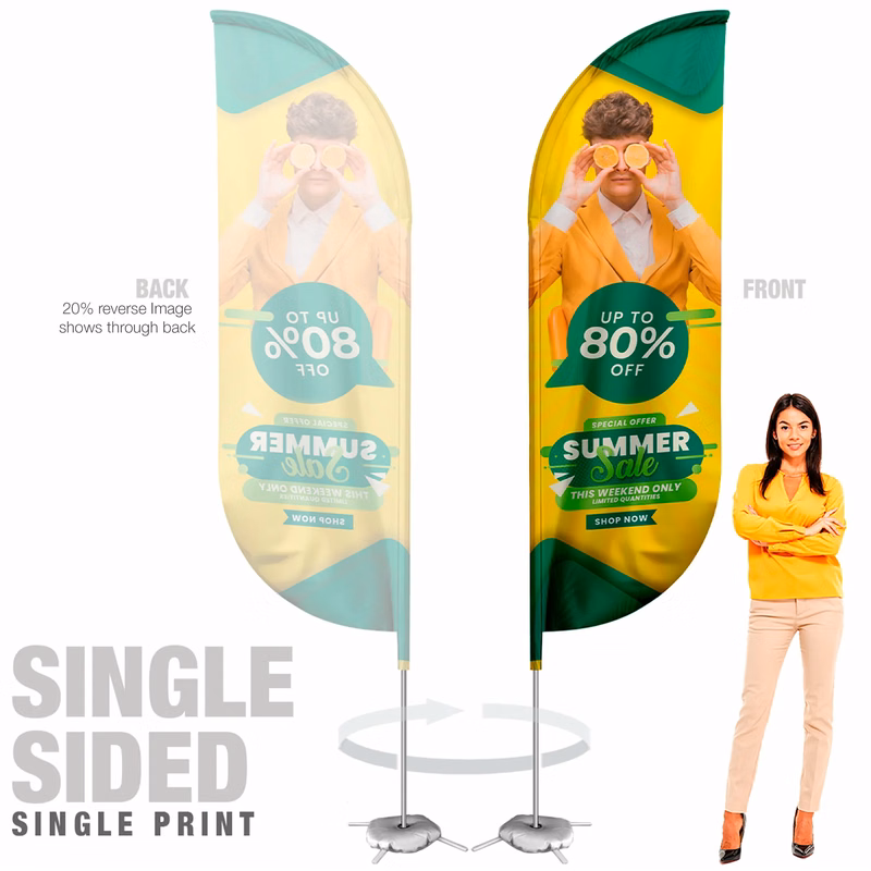 Blade Flag Single Sided 12ft Graphic