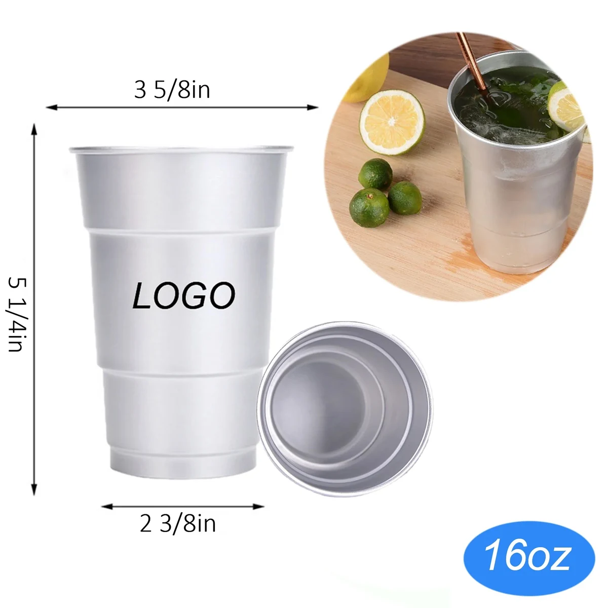 16oz Aluminum Cup 1