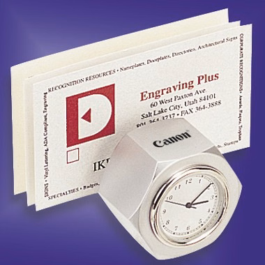 CARD HOLDER WITH CLOCK