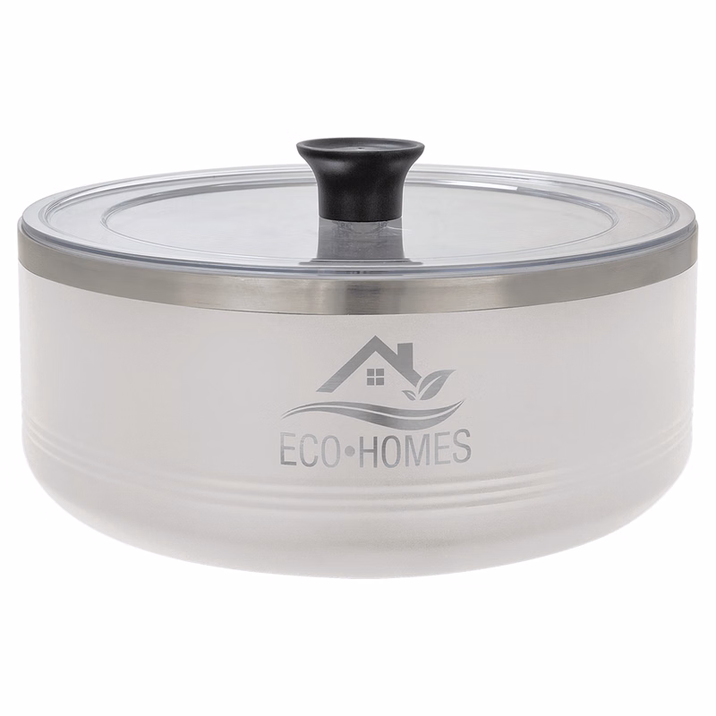 Polar Camel White 3 Quart Serving Bowl with Lid