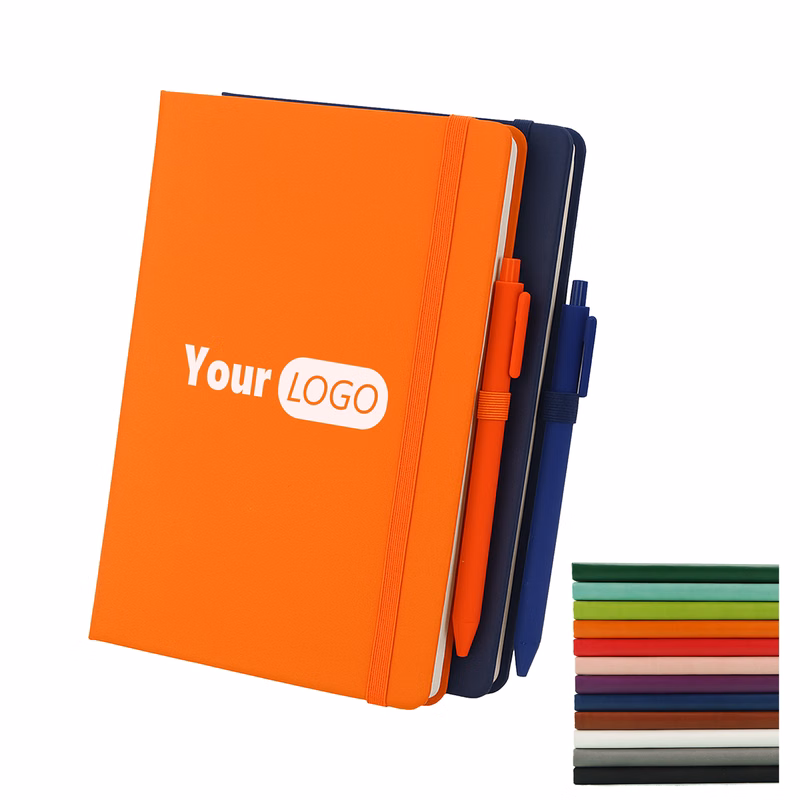A5 Hardcover Notebook With Elastic Pen Loop