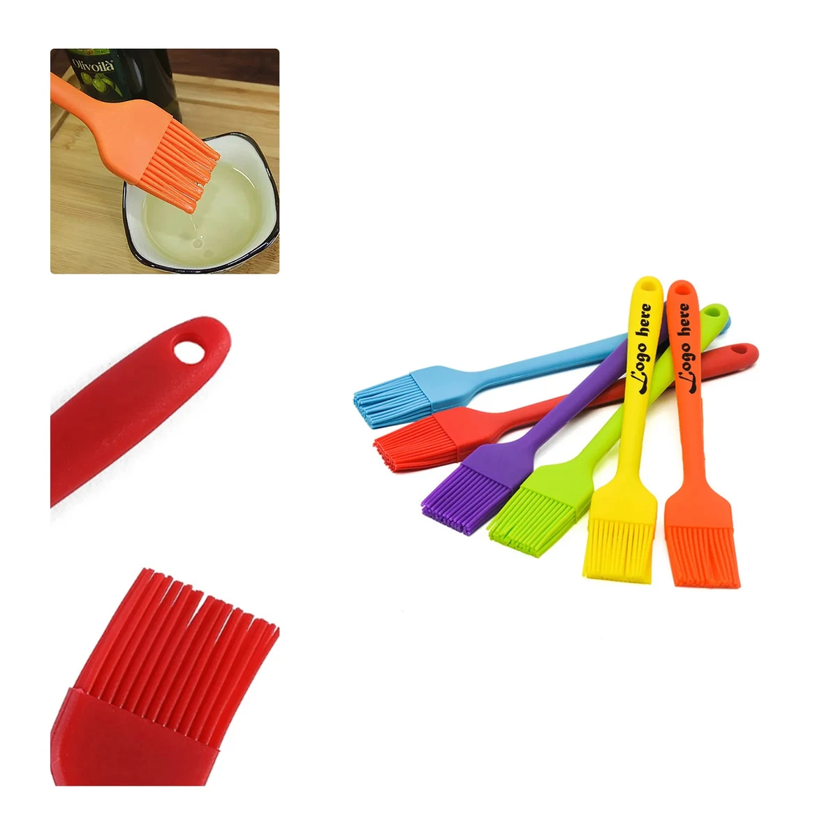 MOQ50 Silicone BBQ Basting Brush 1