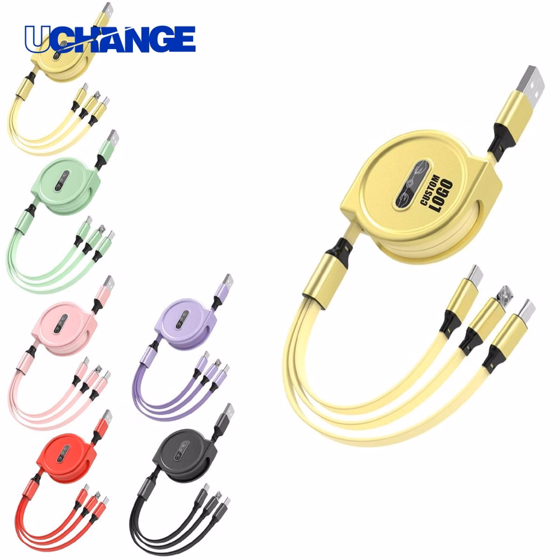 Triple Head Retractable Charging Cable Accessory
