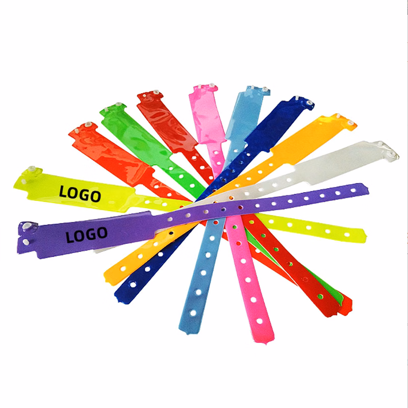Disposable PVC advertising wristbands concert bracelets hospital children's playground tourist