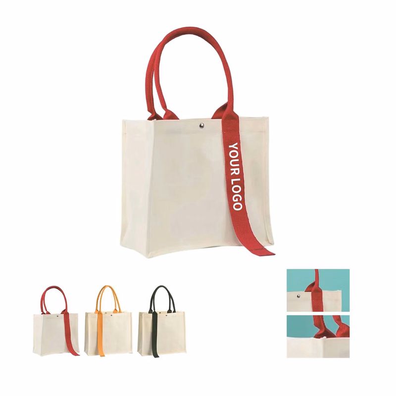 Canvas Event Bag with Ribbon Handle Design