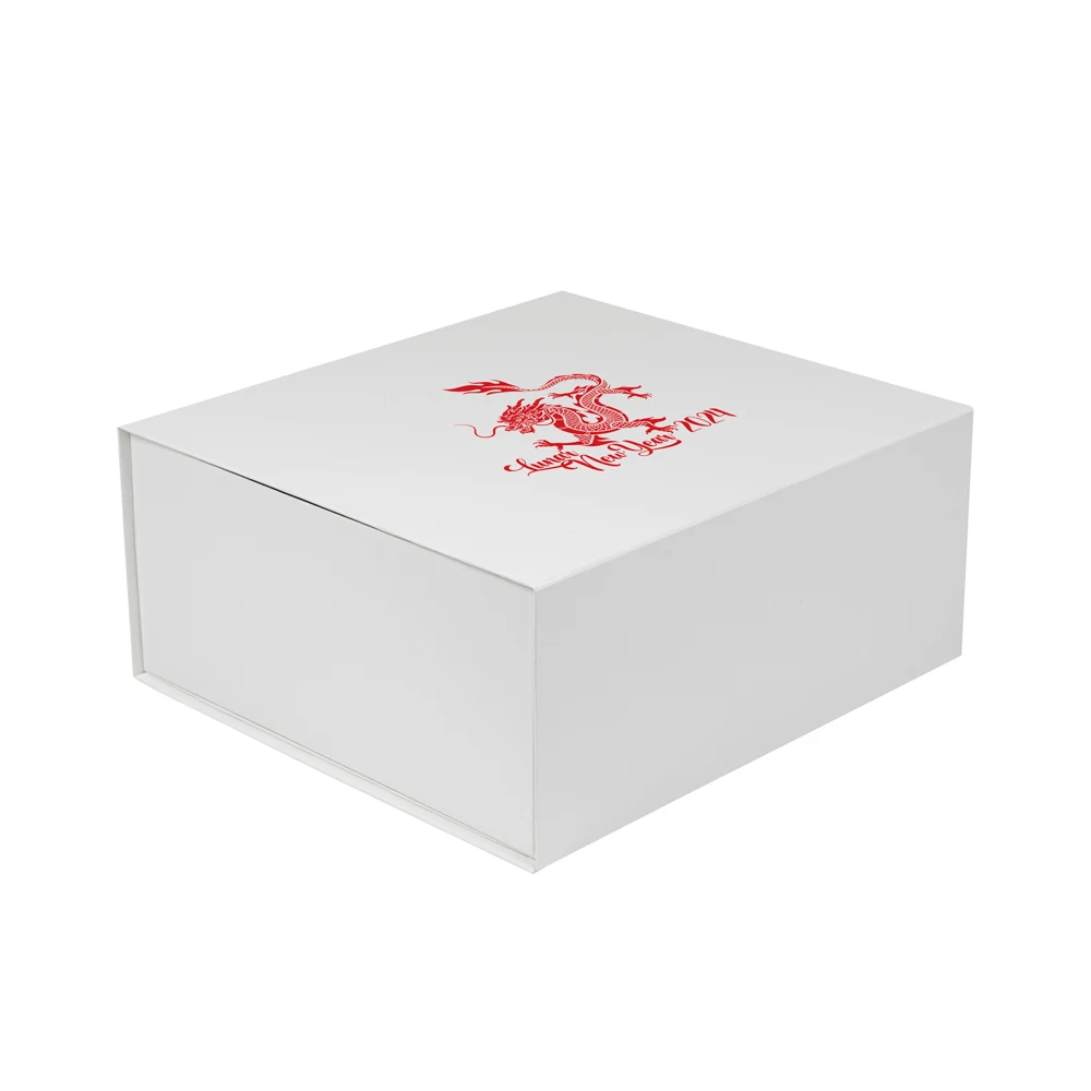 Large White Kraft Premium Vesta Gift Box w/ Matte Gravure Anti-Rub Varnish, custom paper bag with logo imprint 1