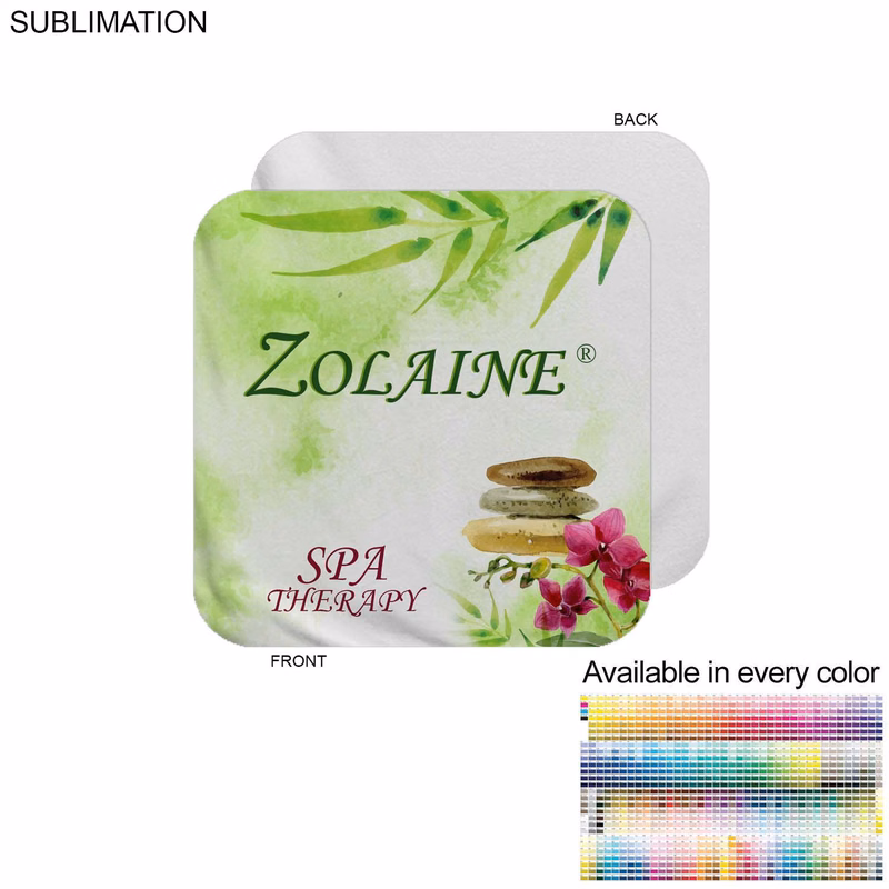 Plush and Soft Velour Terry Cotton Blend Face Cloth, 12x12, Sublimated Graphics Edge to Edge