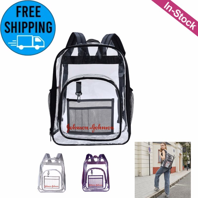 Clear PVC Backpack Transparent Bookbag
