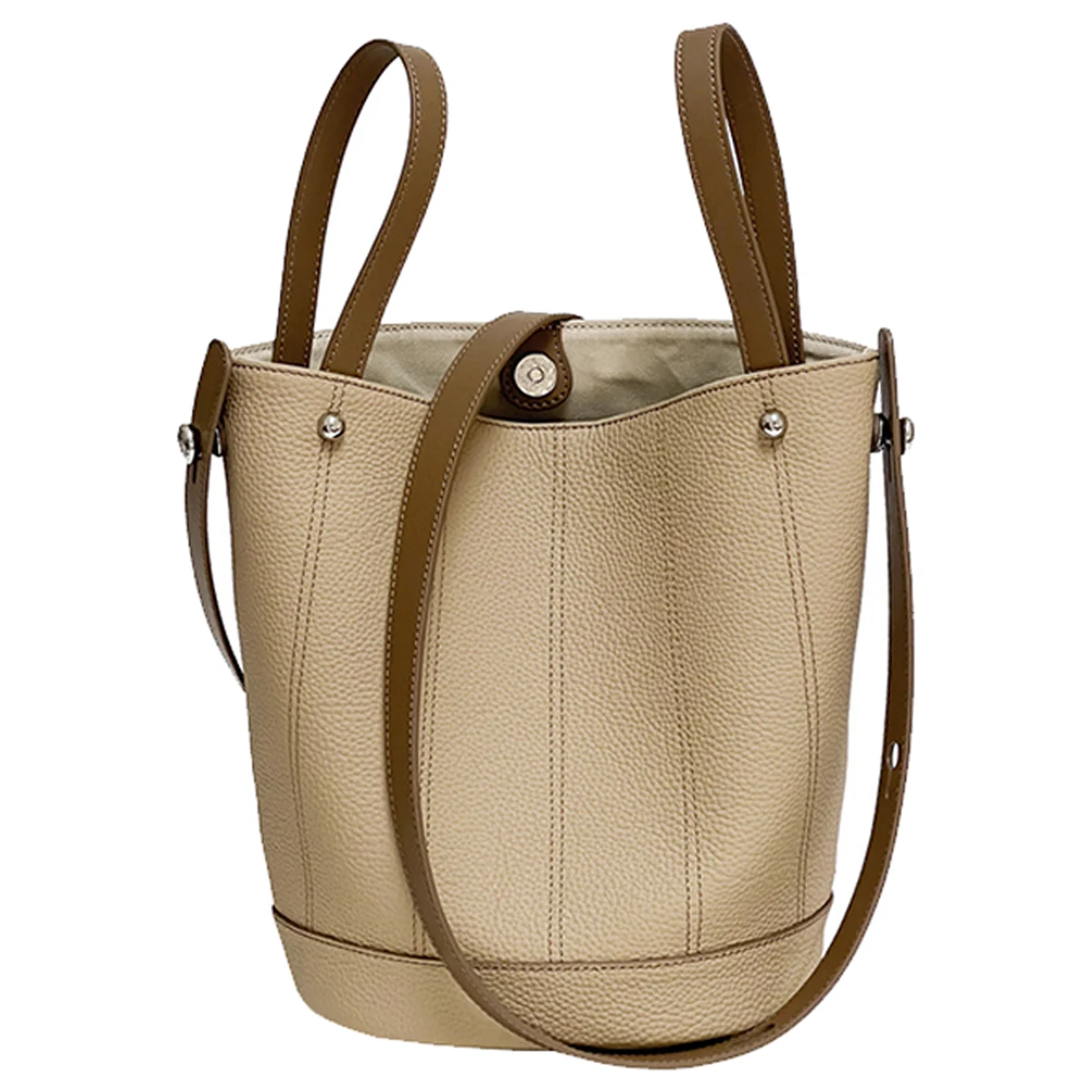 Genuine?Leather Bucket Bag For Women 1