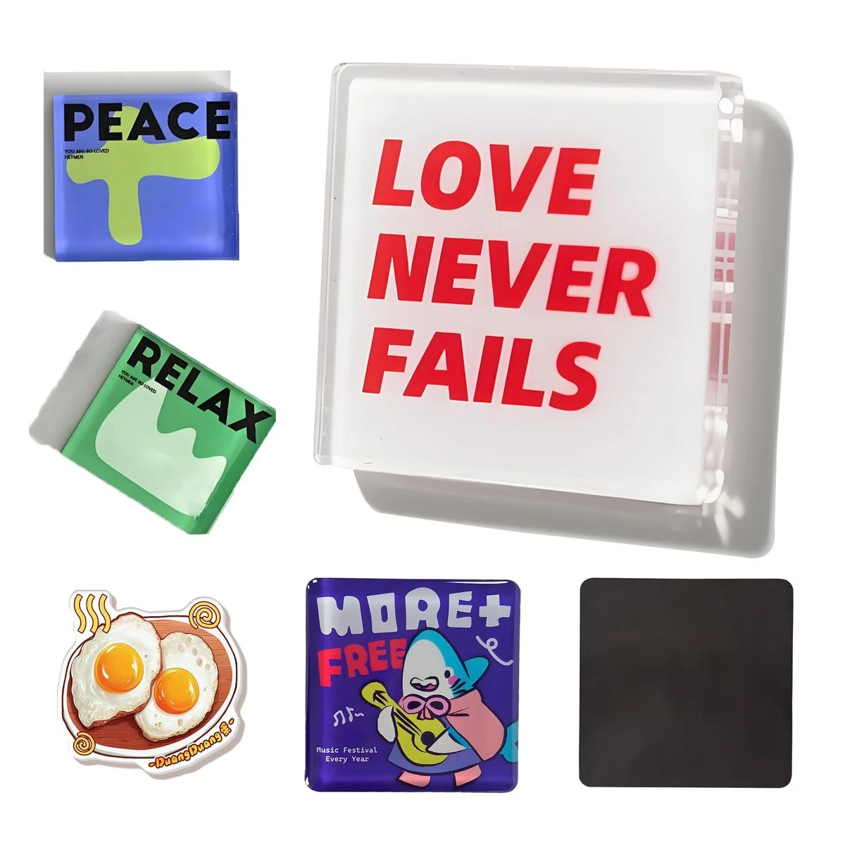 Customized Drop Adhesive Acrylic Fridge Magnet 1