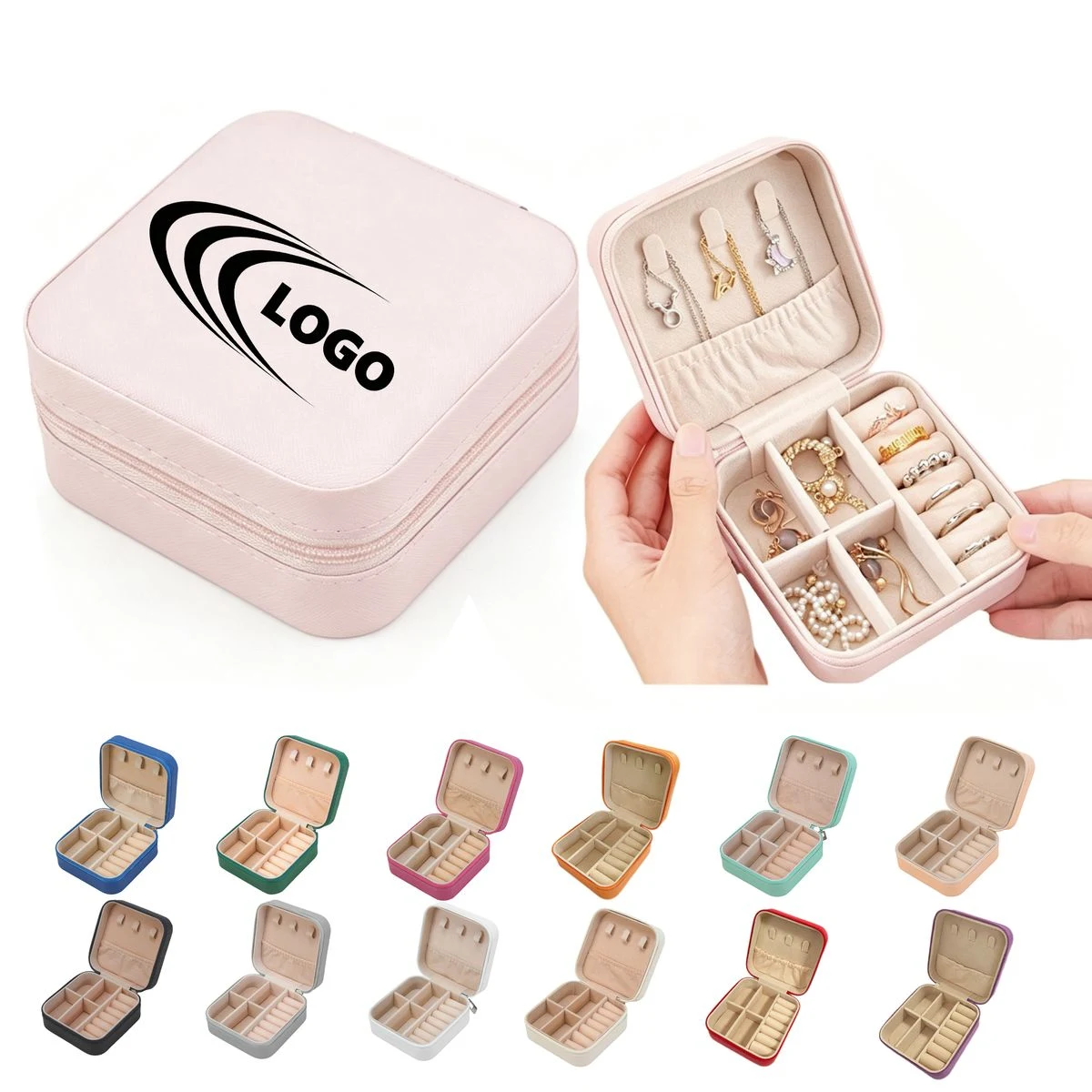 MOQ 20 Custom Portable Jewelry Storage Case 1