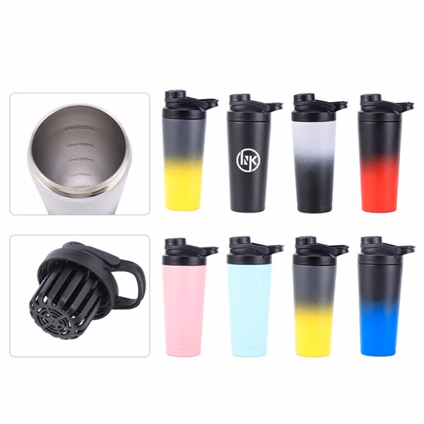 Insulated Stainless Steel Drink Shaker Bottle 24Oz