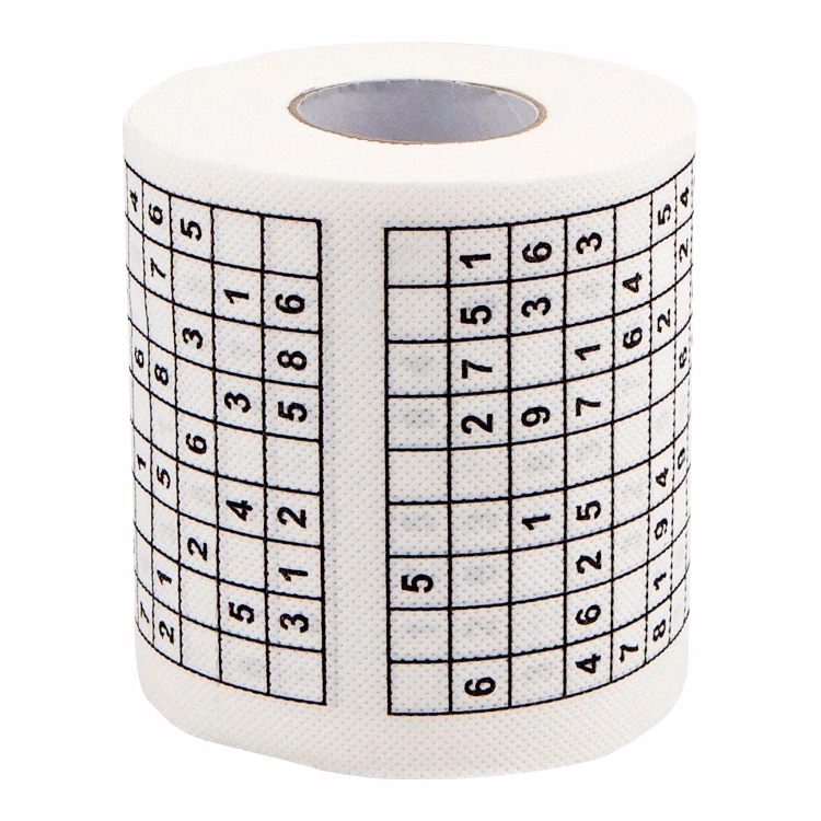 Custom Sudoku Printed Toilet Paper