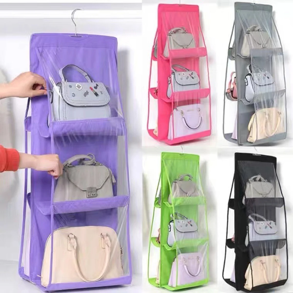 Clear Hanging Handbag Organizer 1