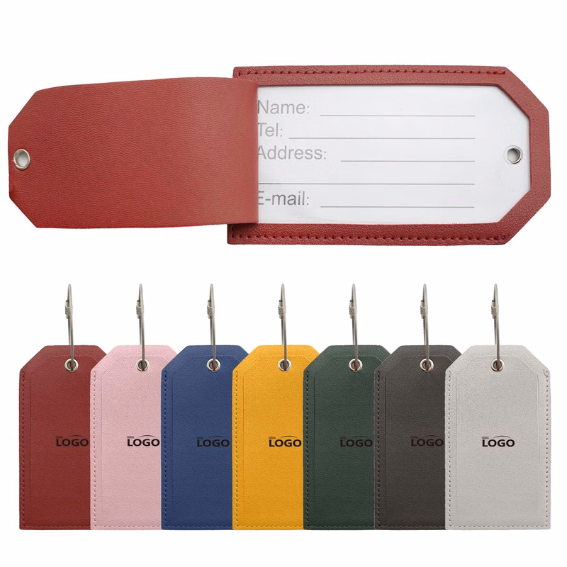 Vegan Leather Luggage Tag With Custom Logo