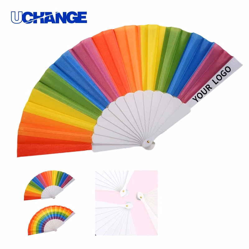 Polyester Handheld Fan with Plastic Frame