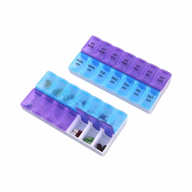 Easy-Carry 14 Compartment Storage Box Pill Organizer