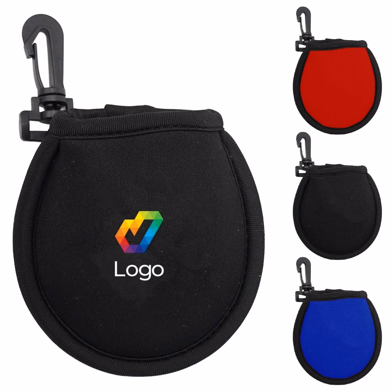 Portable Golf Ball Cleaner Pouch ?C Clip for Golf Bag