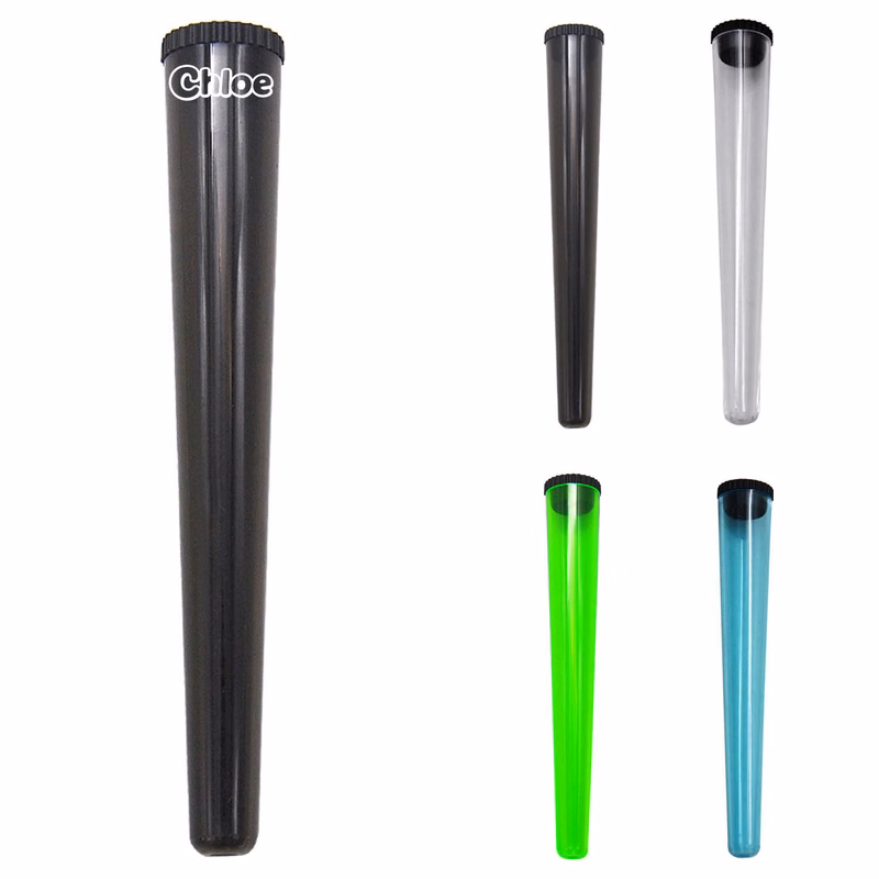 Plastic Tapered Clear storage pill Tube