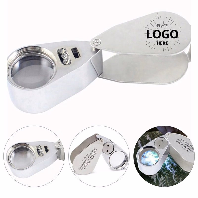LED Light Metal Folding Magnifier