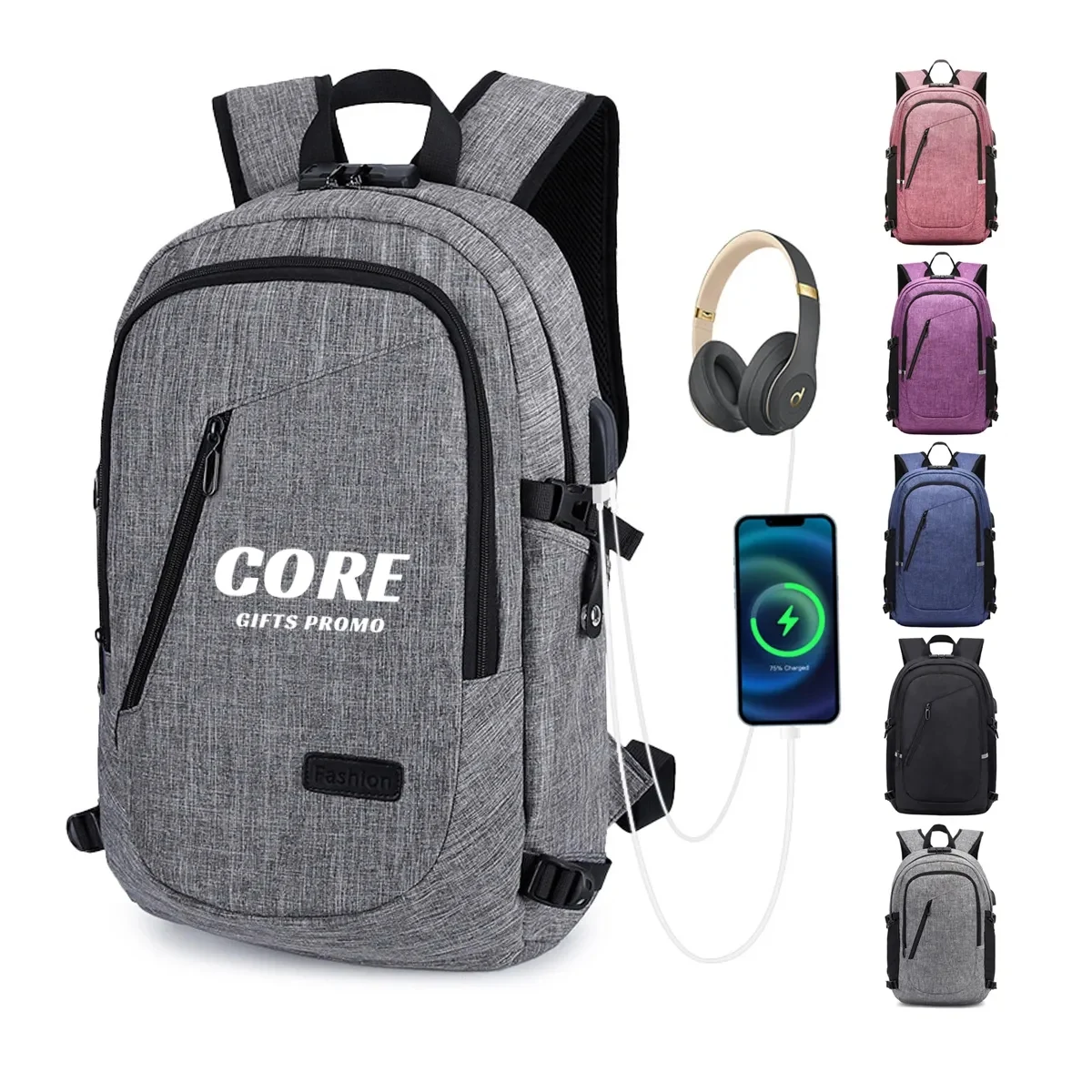 17 inch Anti Theft Laptop Backpack 1