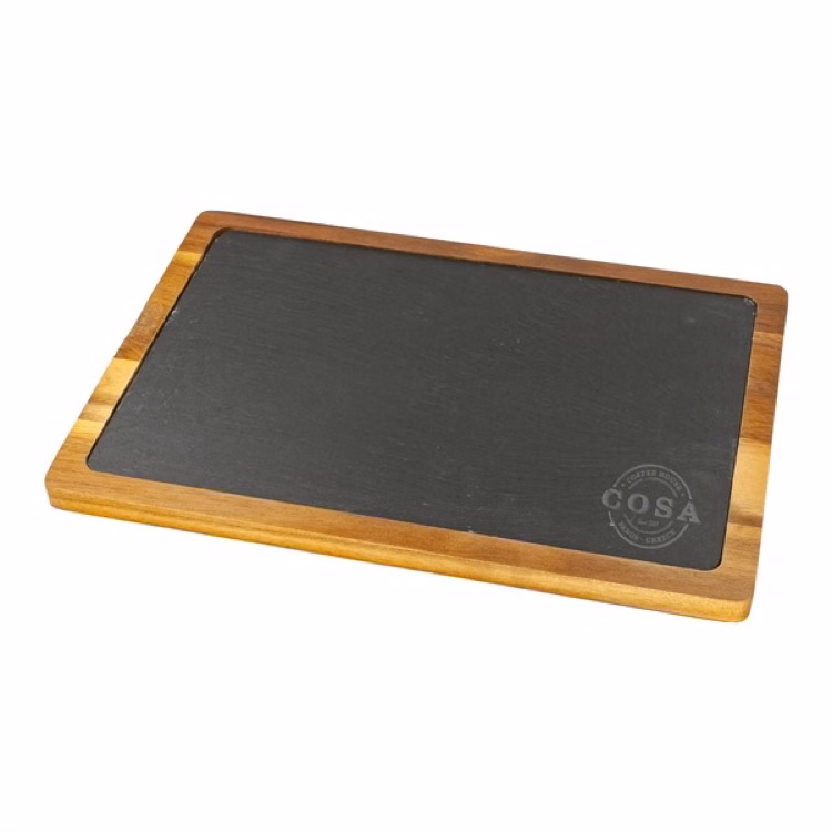 Rectangle Flair Acacia Wood & Slate Cutting Board