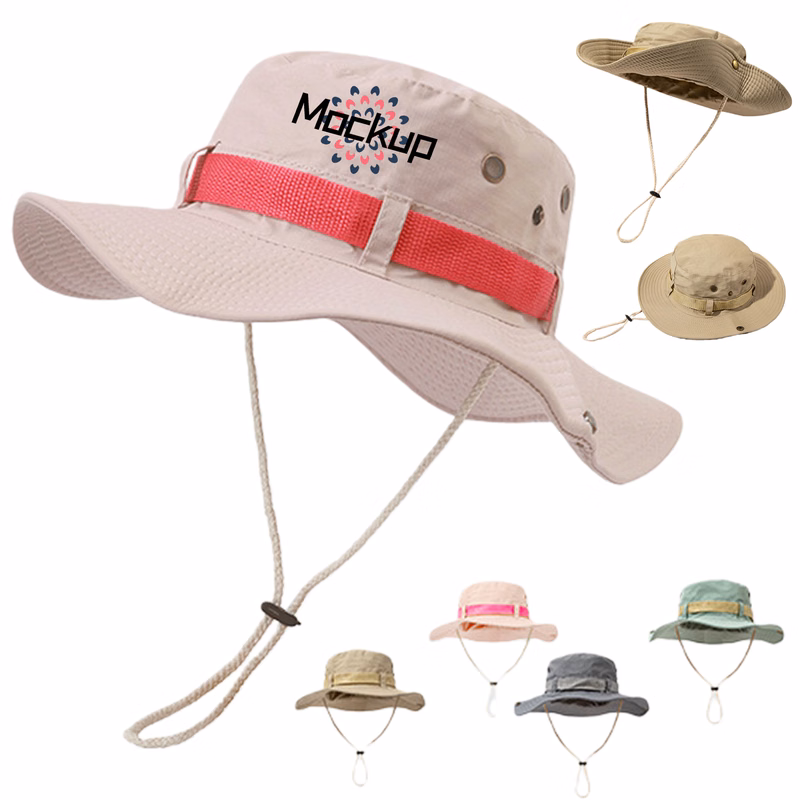 Adjustable Wide Brim Bucket Hat
