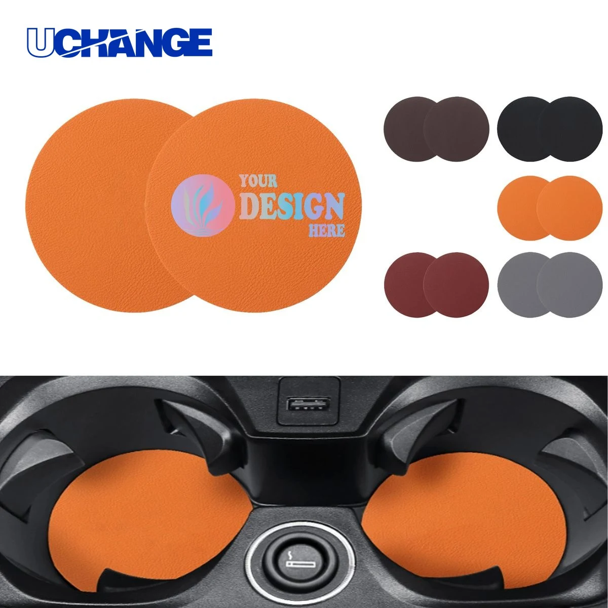 PU Car Coaster Set (2 PC) 1