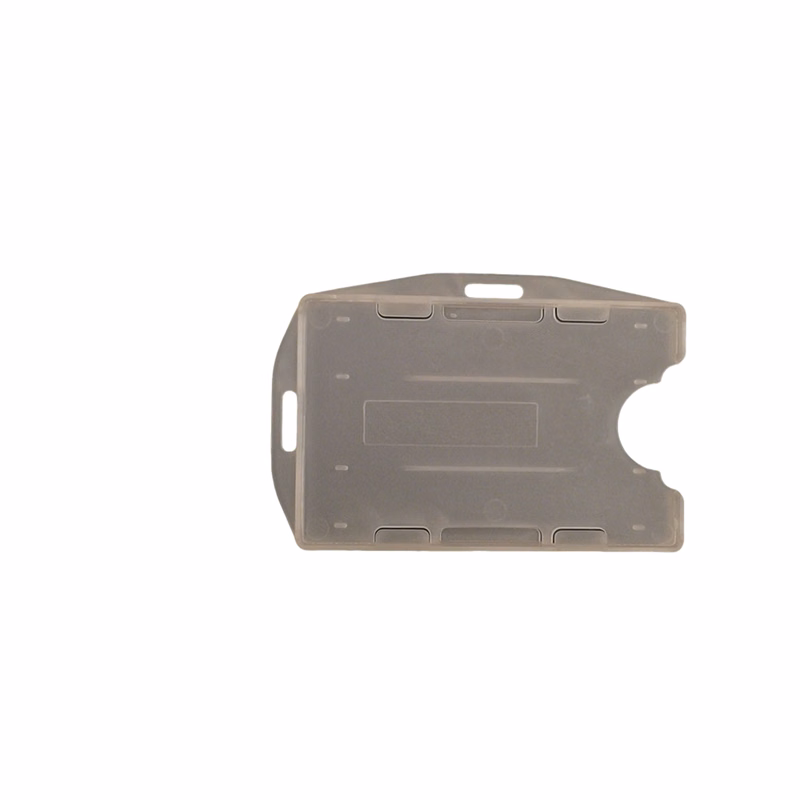 Clear Vertical Two Card Badge Holder
