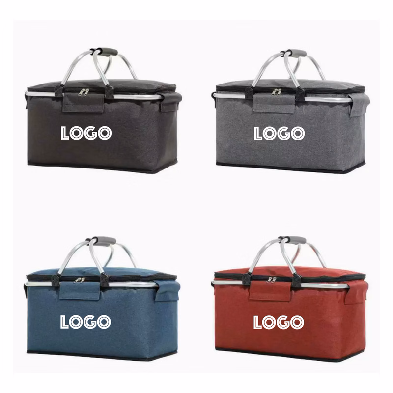 Portable Foldable Outdoor Insulated Picnic Basket