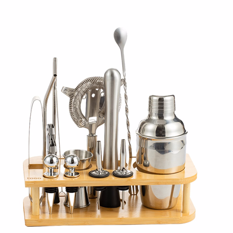 Complete 15-Piece Cocktail Set ?C Durable Steel Tools