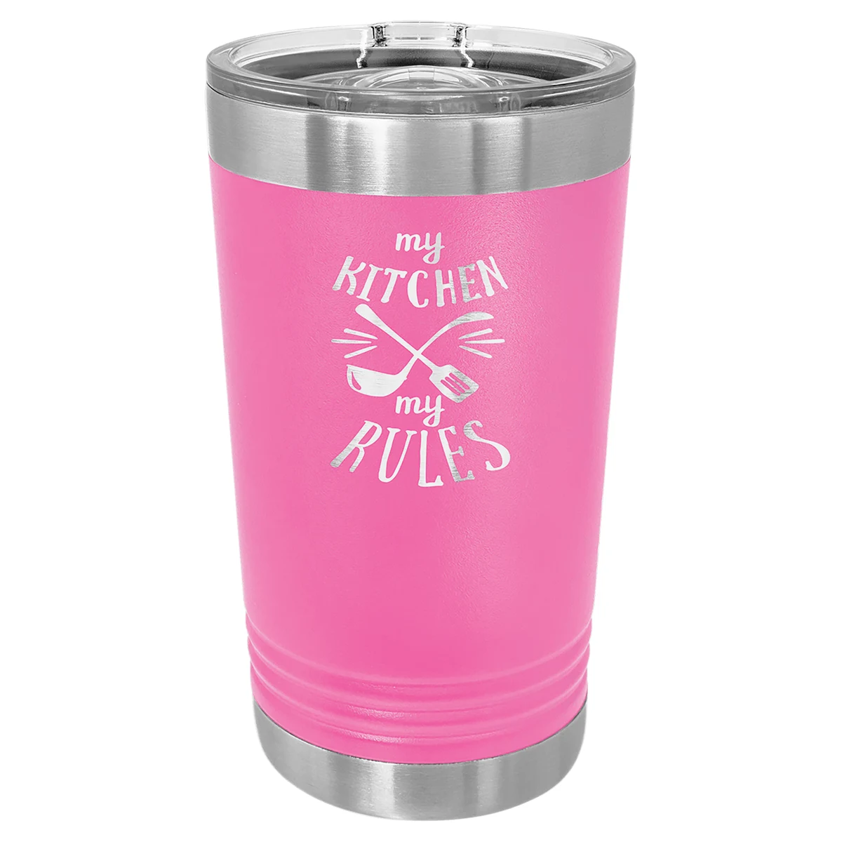 Polar Camel Pink 16 oz. Pint with Slider Lid the 1