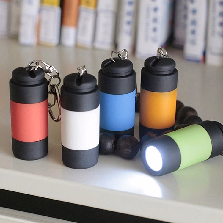 Mini Keychain Pocket Torch USB Rechargeable LED Flashlight