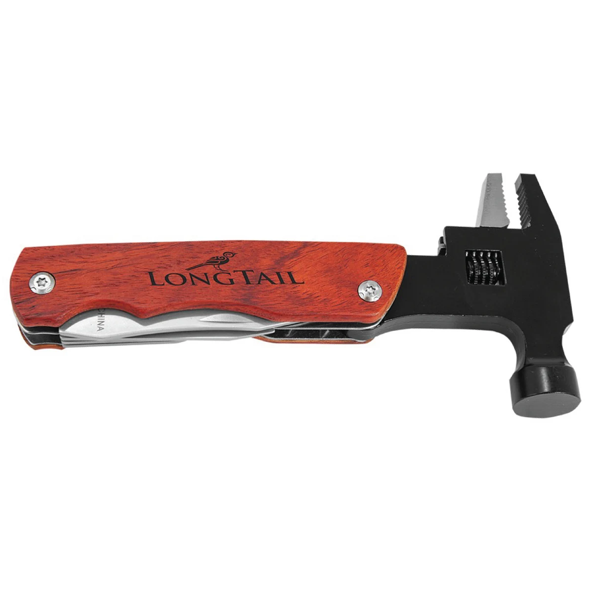 6 3/4" Hammer Multi-Tool with Wood Handle/Pouch 1