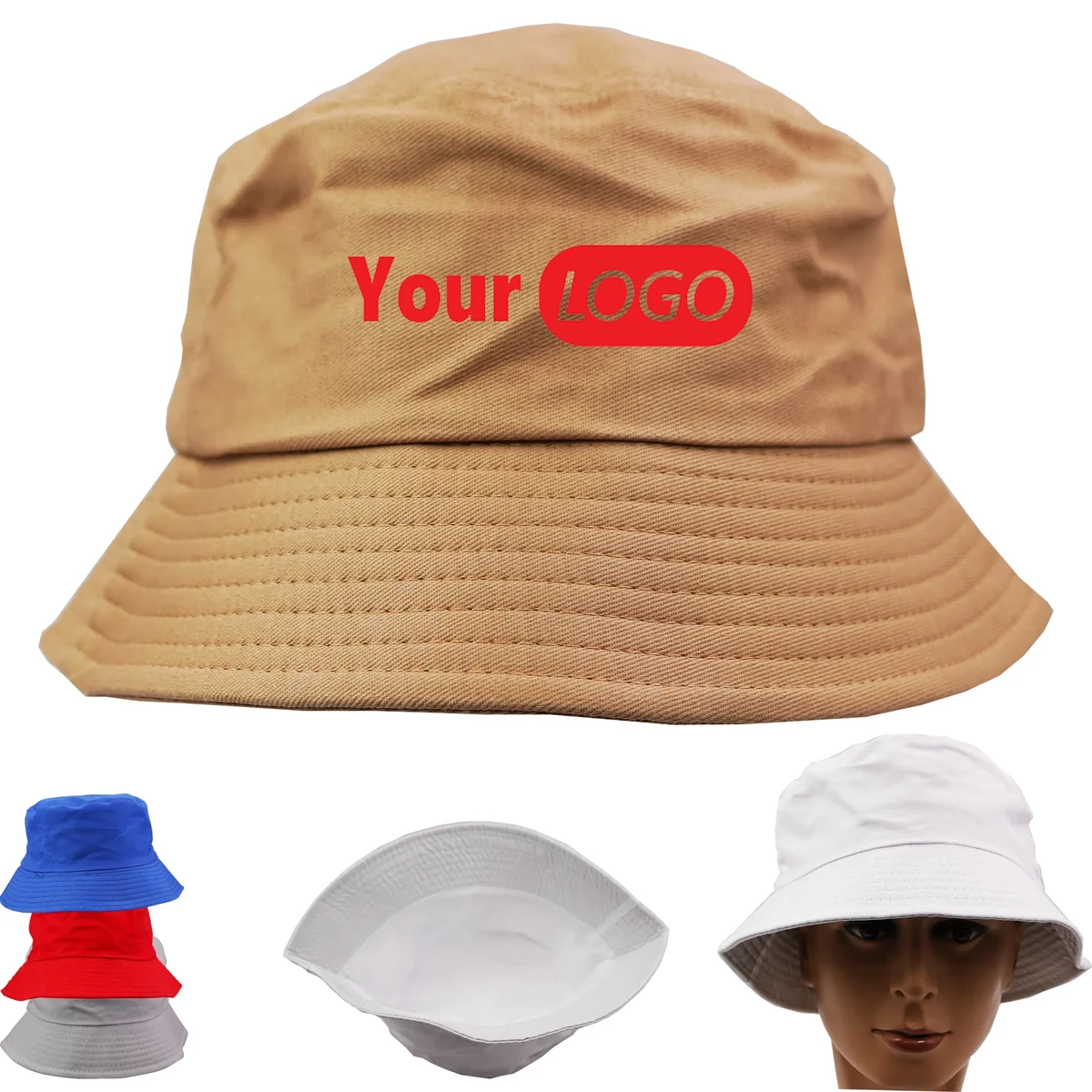 Foldable 100% Cotton Bucket Hats 1