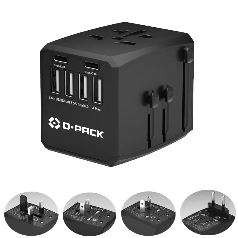 All in One Universal Travel Adapter Plug with Custom Logo 1