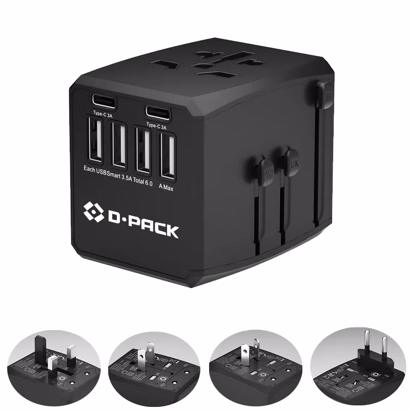 All in One Universal Travel Adapter Plug with Custom Logo