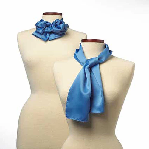 French Blue Silk Scarf - 8"x45" 1